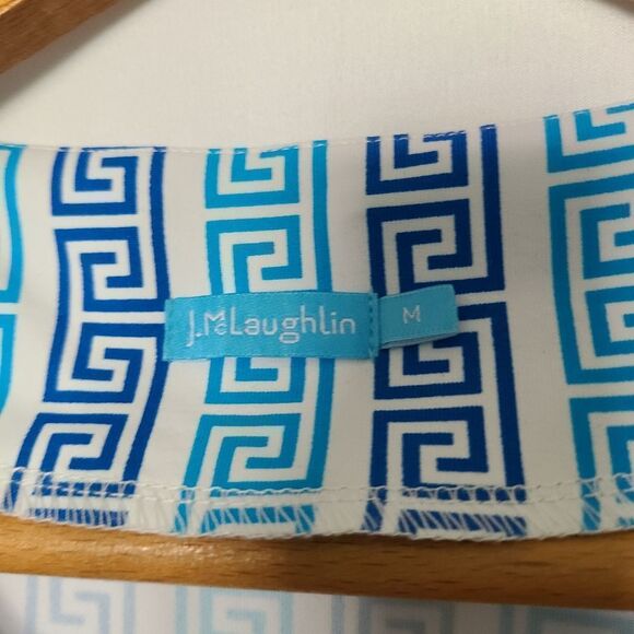 J. Mclaughlin Greek Key Scroll Catalina Cloth Dress sz M - Picture 2 of 4